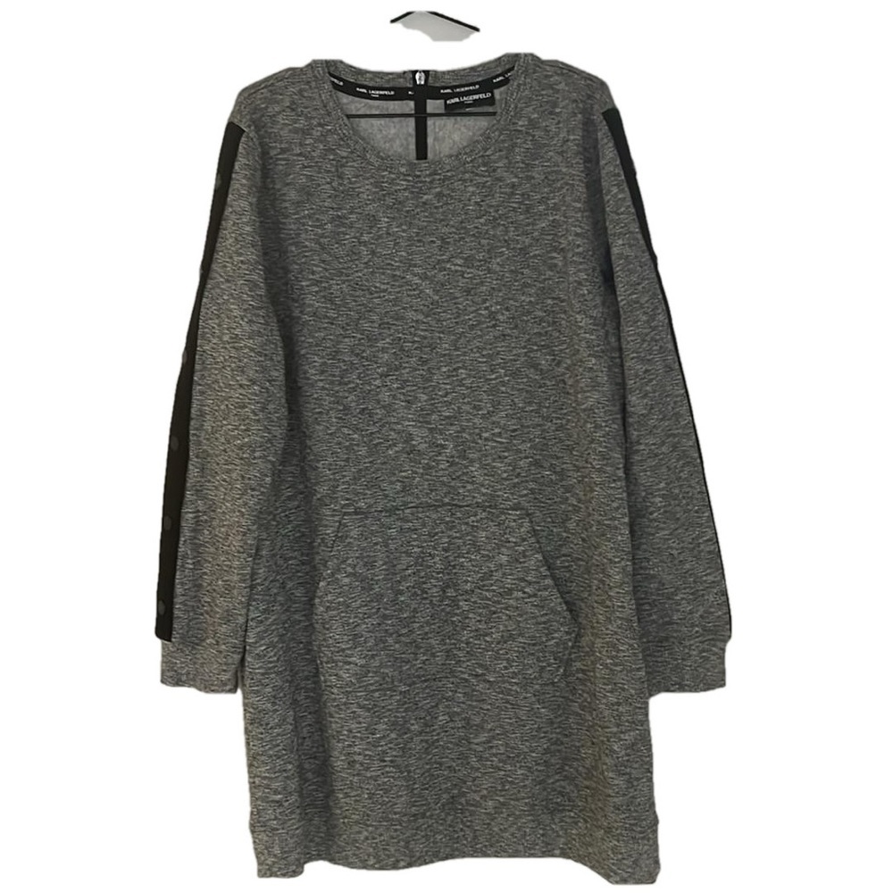 Karl Lagerfeld Gray Long Sleeve Dress